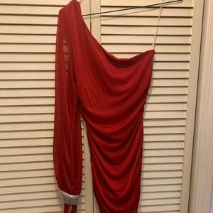 Teeze Me red cocktail party dress size small brand new with tags